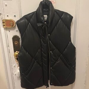 Abercrombie Quilted Vegan Leather Vest